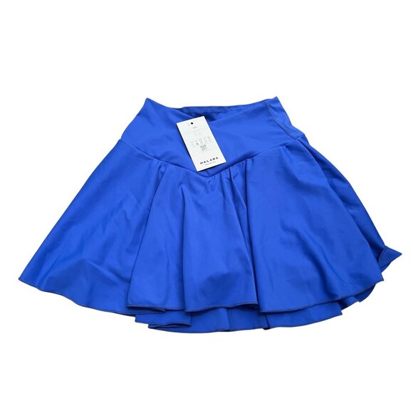 Halara Cloudful Air Flare Tennis Skirt Sz XS Aster Blue Crossover 2-in-1 Side Po - Picture 2 of 11